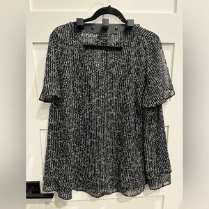 NWOT Lane Bryant Black and White Patterned Blouse